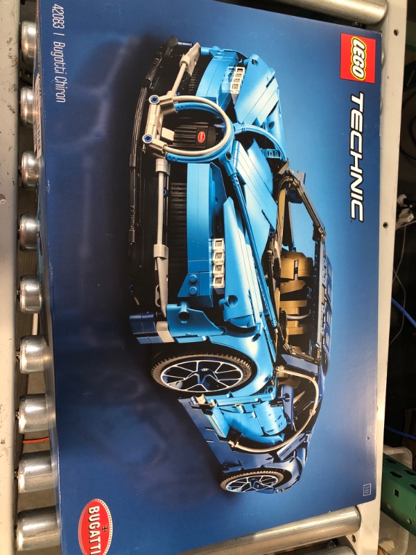 Photo 3 of [USED] LEGO Technic Bugatti Chiron 42083 Race Car Building Kit and Engineering Toy, Adult Collectible Sports Car with Scale Model Engine (3599 Pieces)