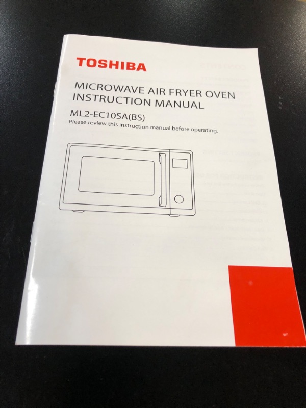 Photo 2 of [PARTS ONLY DAMAGED] TOSHIBA ML2-EC10SA(BS) 8-in-1 Countertop Microwave with Air Fryer Microwave Combo 1.0 Cu.ft, Black stainless steel Air Fry-1.0 Cu.Ft.