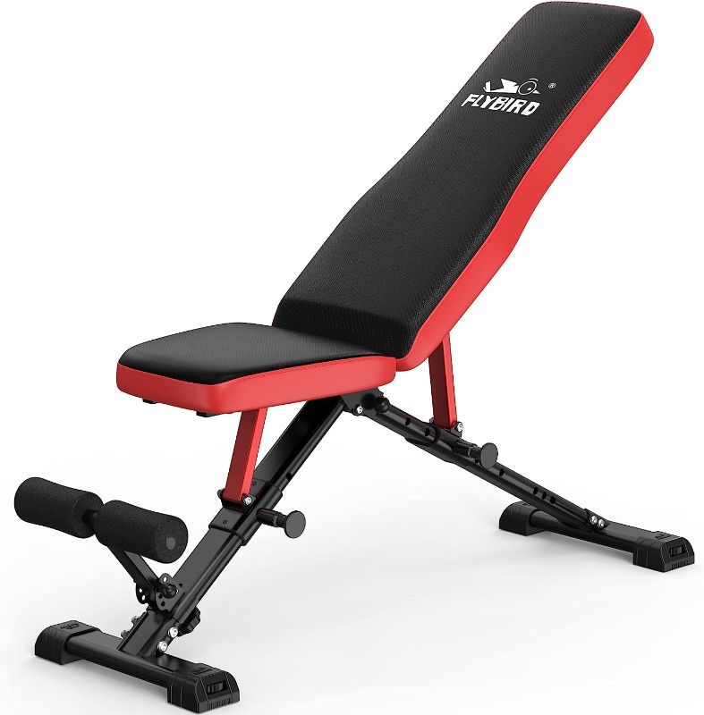 Photo 1 of 
FLYBIRD Workout Bench, Adjustable Weight Bench Foldable Strength Training Bench for Home Gym