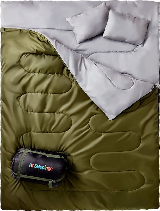 Photo 1 of 
Sleepingo Double Sleeping Bags for Adults Backpacking, Camping, or Hiking 