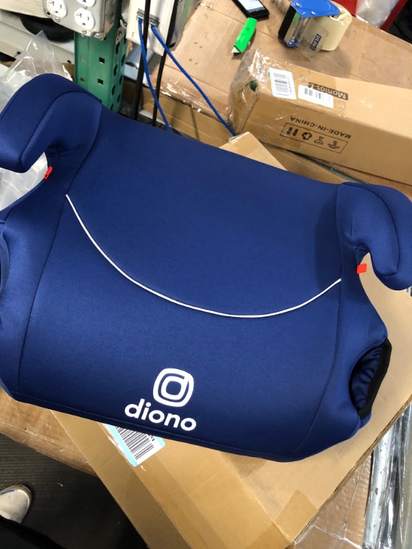 Photo 5 of Diono Solana, No Latch, Single Backless Booster Car Seat, Lightweight, Machine Washable Covers, Cup Holders, Blue 2021 Single Blue