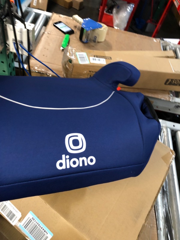 Photo 2 of Diono Solana, No Latch, Single Backless Booster Car Seat, Lightweight, Machine Washable Covers, Cup Holders, Blue 2021 Single Blue