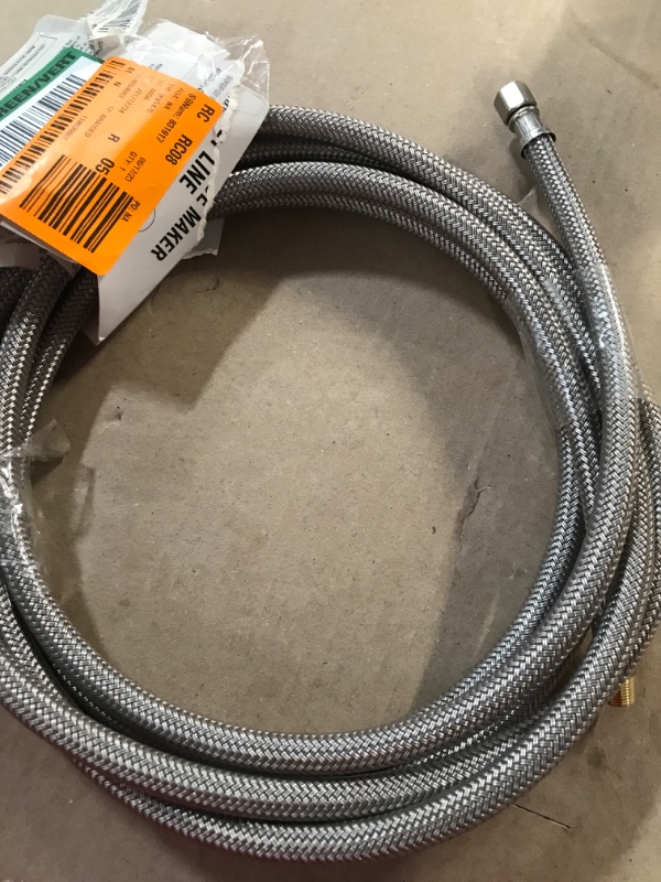 Photo 2 of 12 ft. Braided Ice Maker Supply Line