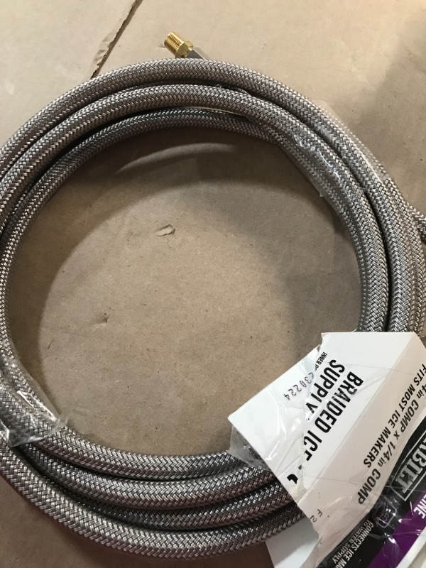 Photo 3 of 12 ft. Braided Ice Maker Supply Line