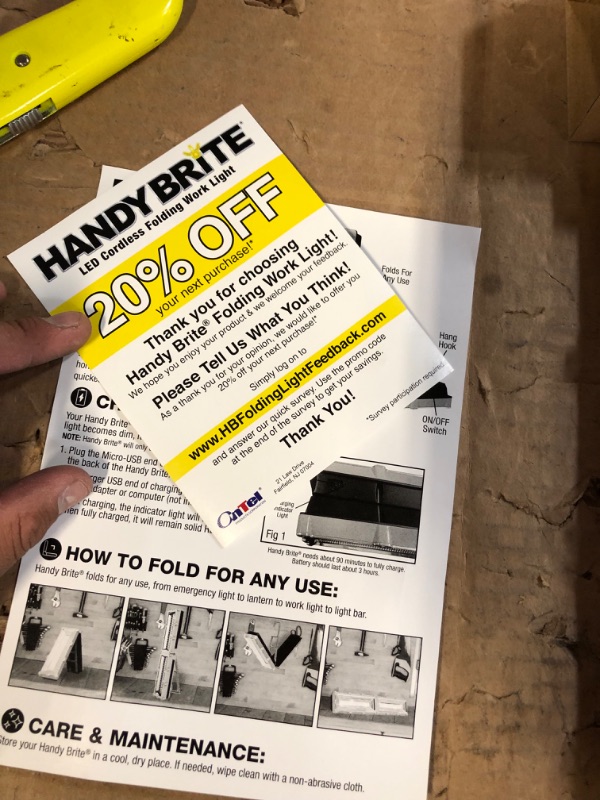 Photo 1 of LED Cordless Ultra-Bright Foldable Work Light