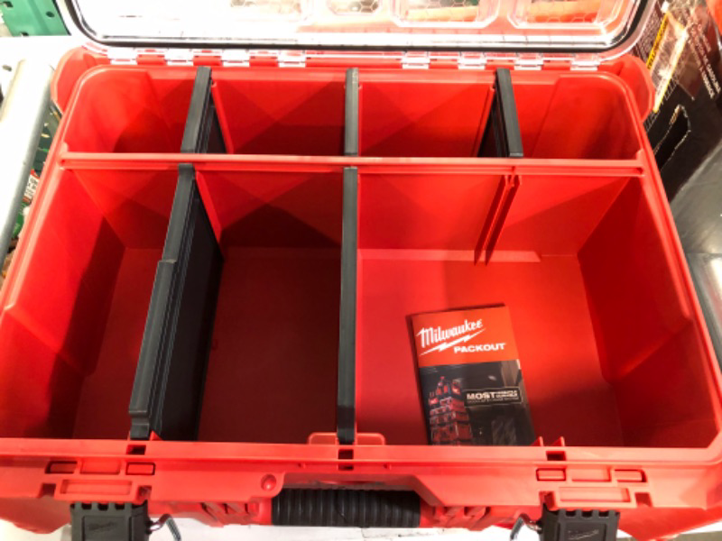 Photo 1 of **NEW W/TAG**Milwaukee PACKOUT 20 in. Deep Organizer with 6 Compartments and Quick Adjust Dividers