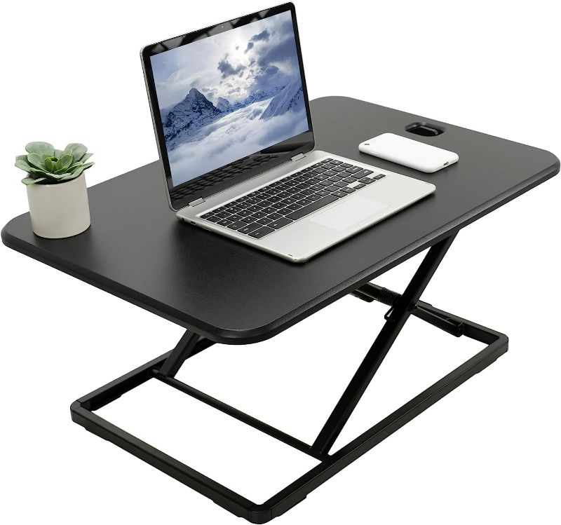 Photo 1 of VIVO Ultra-Slim Single Top Height Adjustable Standing Desk Riser