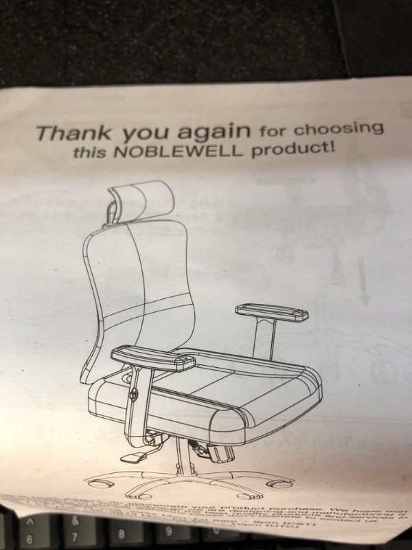 Photo 2 of NOBLEWELL Office Chair Ergonomic 