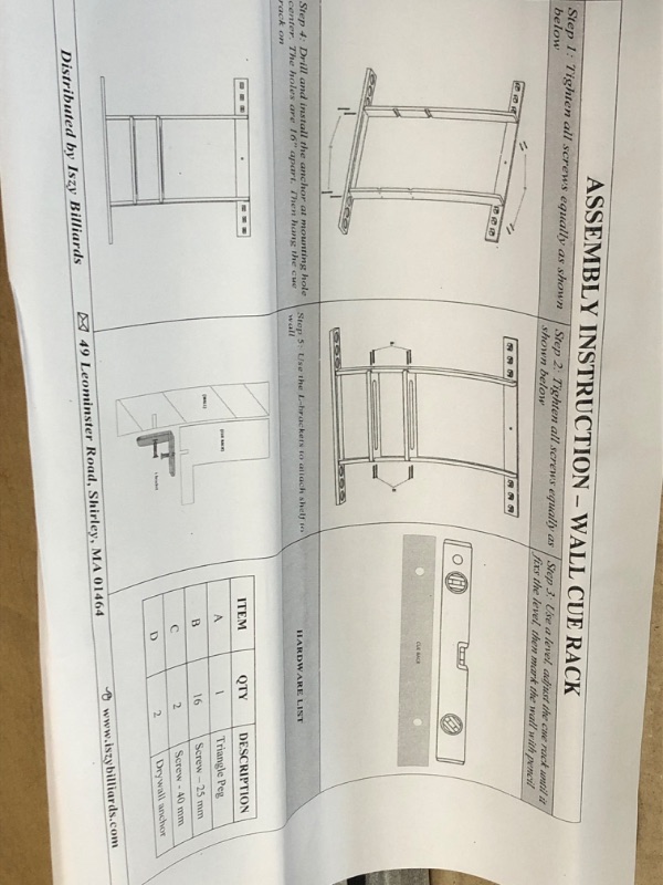 Photo 2 of *SEE NOTES* Iszy Billiards Pool Cue Rack