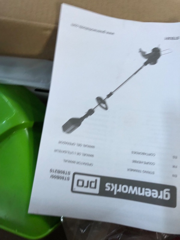Photo 1 of Greenworks 80V 13-inch String Trimmer, Battery and Charger Not Included