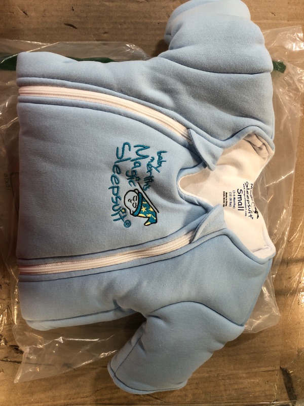 Photo 2 of Baby Merlin's Magic Sleepsuit - 100% Cotton Baby Transition Swaddle Blue