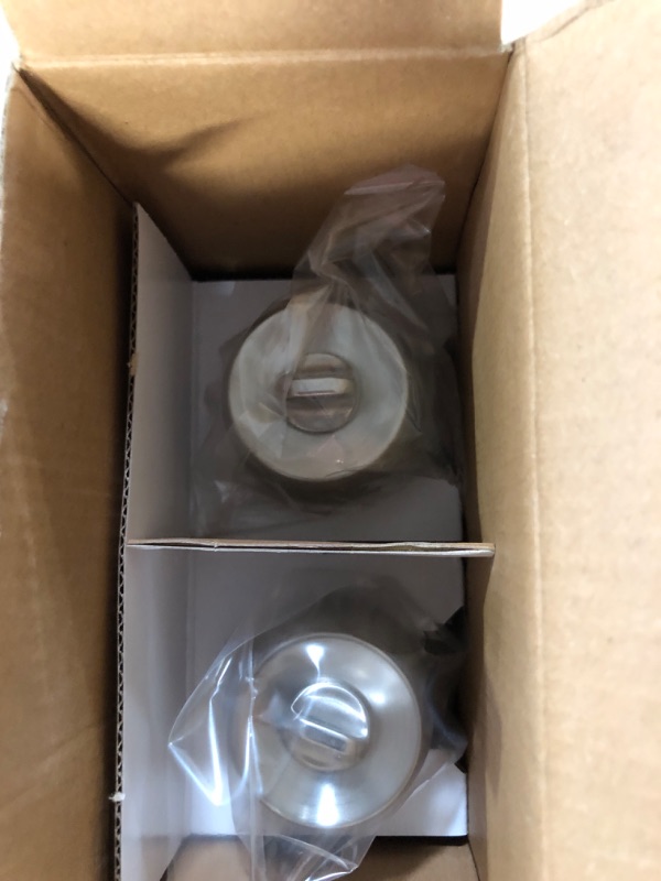 Photo 1 of 2 Pack Entry Door Knob with Lock and Keys All Alike, Exterior/Interior Door Handles for Bedroom or Bathroom