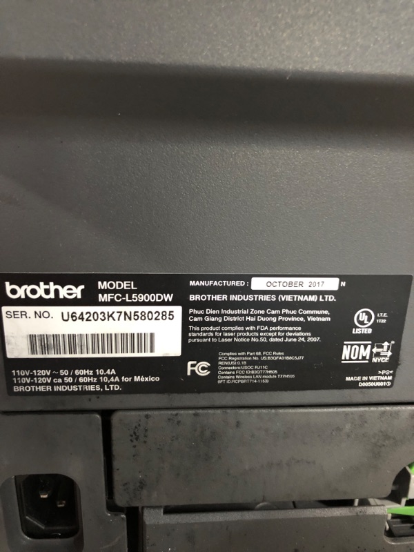 Photo 4 of Brother MFC-L5900DW Laser All-in-One Printer