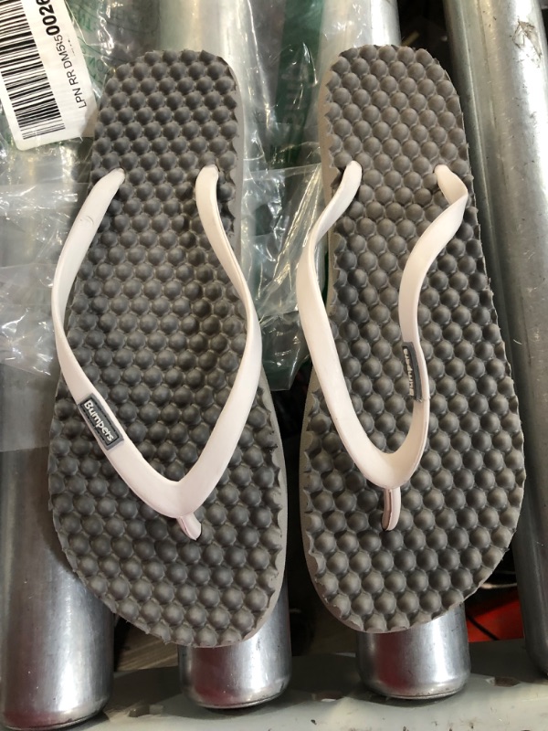 Photo 2 of BUMPERS Massage Slim Flip Flops 5-6 GREY / WHITE