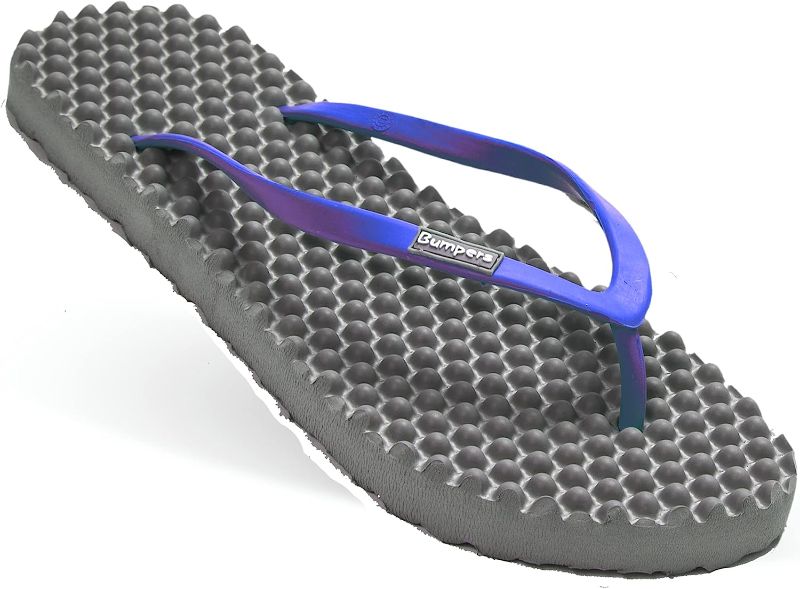 Photo 1 of BUMPERS Massage Slim Flip Flops 5-6 GREY / WHITE