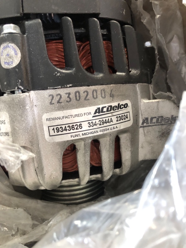 Photo 3 of **SEE NOTES**
ACDelco Gold 334-2944A Alternator, Remanufactured (Renewed)