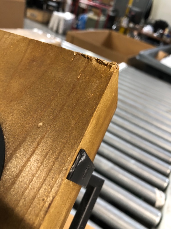 Photo 1 of Stratton Home Decor Rustic 5 Candle Holder Centerpiece CHIPPED WOOD