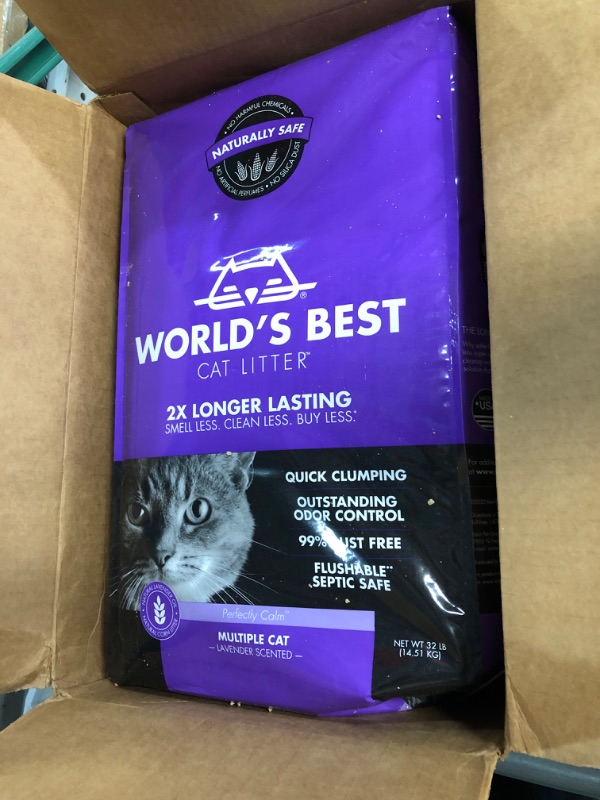 Photo 2 of **SEE NOTES** WORLD'S BEST CAT LITTER Multiple Cat Lavender Scented 32 Pounds