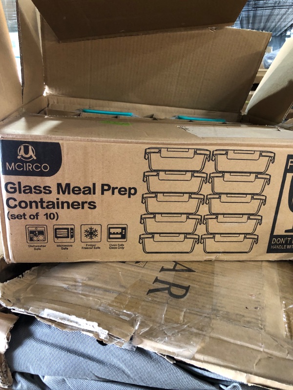 Photo 3 of [10-Pack,22 Oz]Glass Meal Prep Containers 