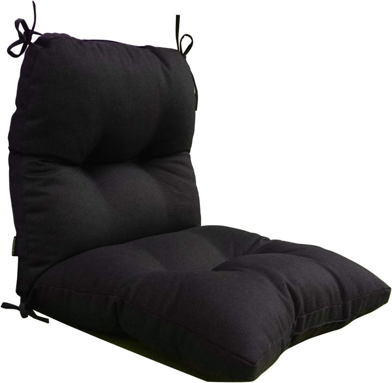 Photo 1 of **SEE NOTES**
BOSSIMA Outdoor Indoor High Back Chair Tufted Cushions Comfort Replacement Patio Seating Cushions Set of 1 Black