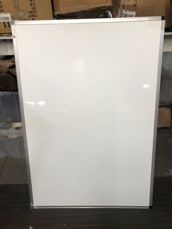 Photo 2 of VIZ-PRO Double-Sided Magnetic Mobile Whiteboard,44 x 30 Inches Aluminium Frame and Stand White 44 x 30 Inches