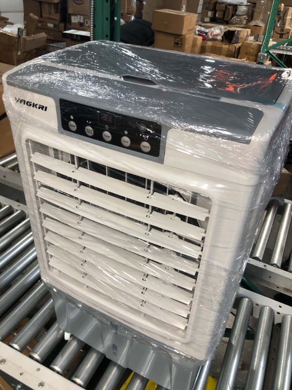 Photo 2 of *UNTESTED* VAGKRI Air Cooler, 120°Oscillation Swamp Cooler with Remote Control, 24H Timer, 3 Wind Speeds for Outdoor Indoor Use, 7.9 Gallon