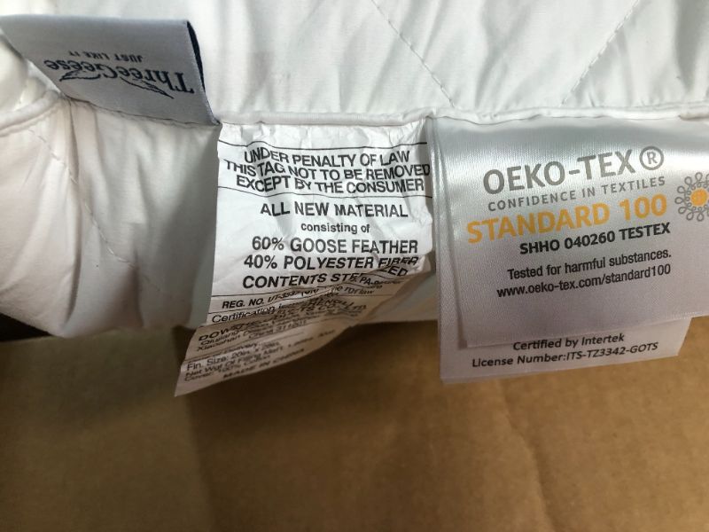 Photo 1 of **LIKE NEW**Three Geese Adjustable Layer Goose Feather Pillow,Assemblable Bed Pillow,Standard/Queen Size,Packaging Include 2 Pillows
