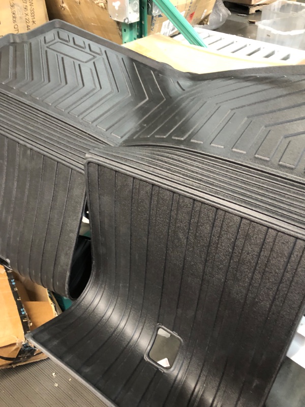 Photo 2 of Pedigree 3D TPE Material Tesla Model Y Trunk Mat Model Y Full Cover All Weather Rear Trunk Mat Custom Fit Heavy Duty Rubber Odorless Model Y Accessories 2020 2021 2022(Trunk Mat) trunk mats