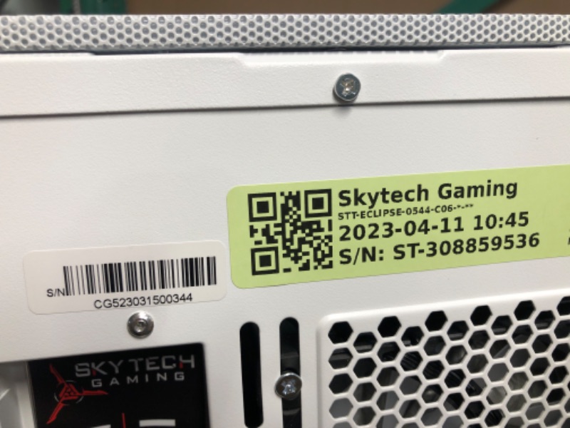 Photo 7 of OUTLET BOX ON BACKSIDE STICKS OUT A LITTLE BIT, SEE LAST PHOTO**** Skytech Eclipse Gaming PC Desktop – Intel Core i5 13600K 3.5 GHz UNABLE TO TEST**** LIKE NEW*** 