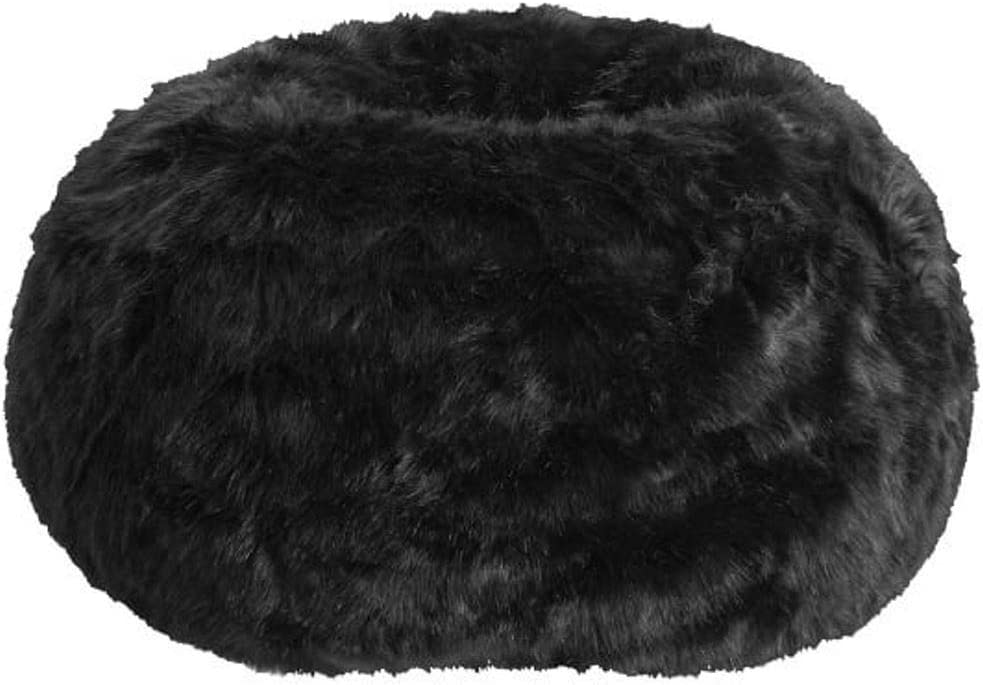 Photo 1 of **SEE NOTES**
Fur Bean Bag 48 x 36 Inches Black Bean Bag Chair Cover (No Fillers) Home Bean Bag Cover Zipper Double Suture for Organizing Children Plush Toys Faux Fur Organizer
