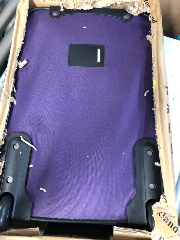 Photo 2 of **See Notes**
Rockland Fashion Softside Upright Luggage Set, Purple, 2-Piece (14/19) 2-Piece Set 