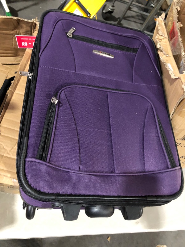 Photo 4 of **See Notes**
Rockland Fashion Softside Upright Luggage Set, Purple, 2-Piece (14/19) 2-Piece Set 