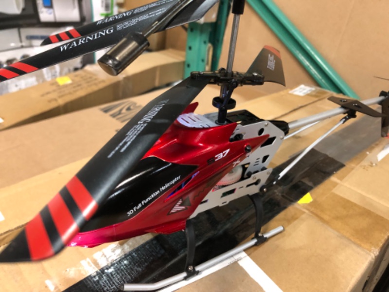 Photo 2 of *FOR PARTS ONLY* RC Helicopter, S37 Aircraft with Altitude hold Red