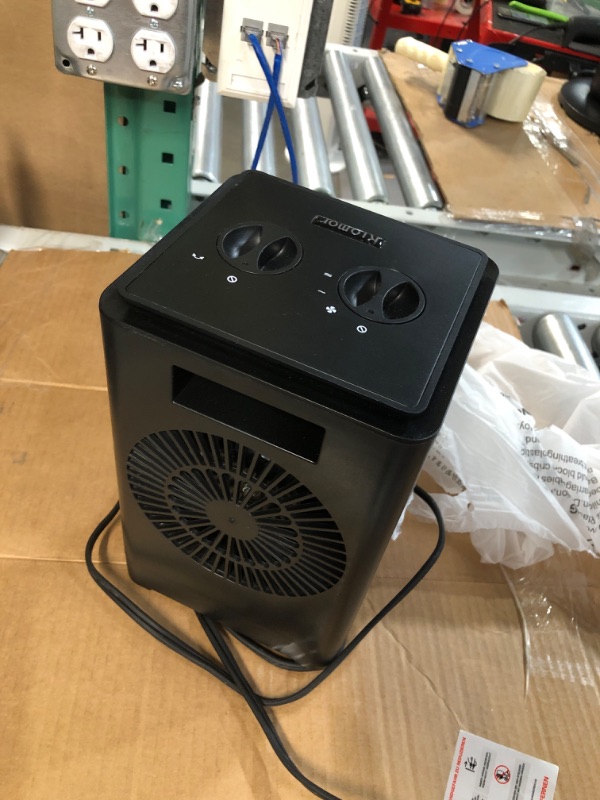 Photo 2 of (SEE NOTES) Space Heater, 1500W Portable Heater, 60°Oscillating ) Dark Black