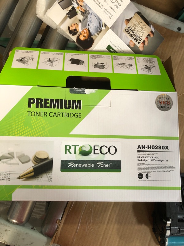 Photo 3 of Renewable Toner Compatible High Yield MICR Toner Cartridge Replacement for HP CF280X 80X Laser Printers M401 M425 MFP