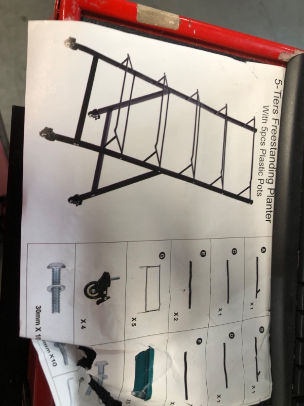 Photo 4 of **SEE NOTES**
FLEXIMOUNTS Vertical Raised Garden Bed w/Wheels,4 Tiers Freestanding Elevated Garden Planters with Lockable Caster Wheels and 4 Drainage Boxes - Green
