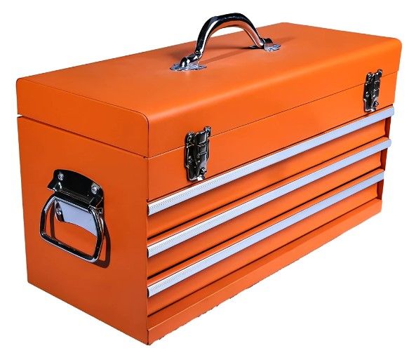 Photo 1 of **SEE NOTES**
Edward Tools Portable Metal Tool Box with Drawers 20”- Keyed Center Lock for Security - Powder Coated Scratch Resistant Finish - Heavy duty chest latches - Full Extension Drawers