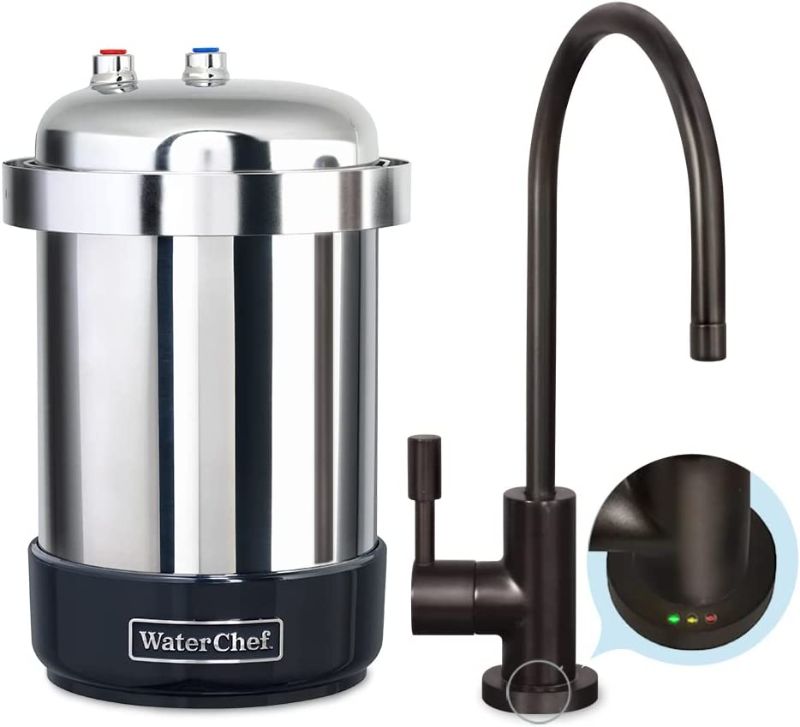 Photo 1 of **SEE NOTES**
WaterChef Premium Under-Sink Water Filtration System U9000 w/Intelligent Monitor (Oil-Rubbed Bronze Designer Faucet), Certified for 75 Contaminants, 1,000 Gal. - Made in USA - Silver
