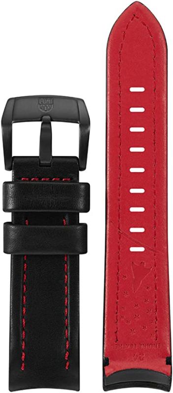 Photo 1 of **SEE NOTES**
Luminox Men's 5127 Space Series Black & Red Leather Strap Stainless Steel Buckle Watch Band