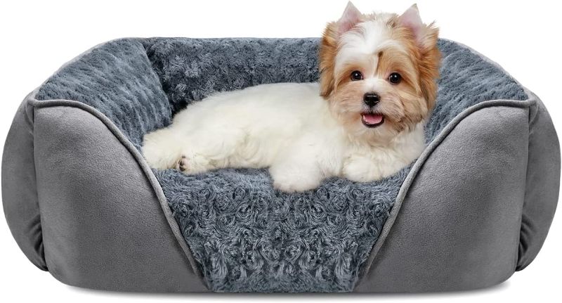 Photo 1 of **SEE NOTES**
INVENHO Small Dog Bed for Large Medium Small Dogs Rectangle Washable, Orthopedic Sofa Bed, Soft Calming Sleeping Puppy, Durable Pet Cuddler with Anti-Slip Bottom S(20"x19"x6")
