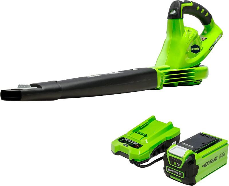 Photo 1 of **READ NOTES**  Greenworks 40V (150 MPH / 130 CFM) Cordless Leaf Blower, 2.0Ah Battery and Charger Included
