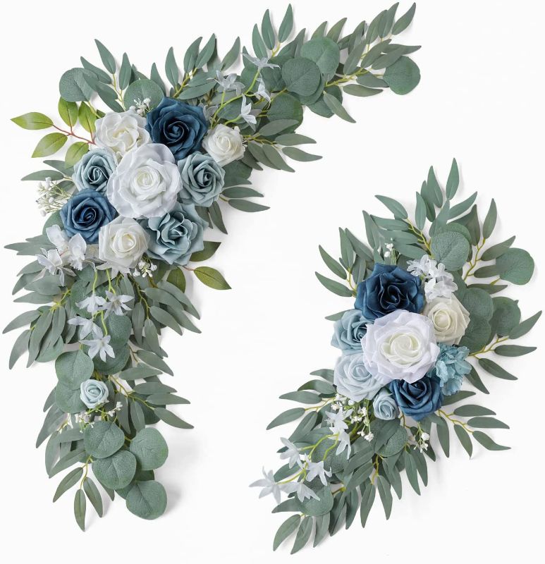 Photo 1 of **SEE NOTES**
ponatia Wedding Arch Flowers (Pack of 2), Artificial Dusty Blue Wedding Flowers for Wedding Welcome Signs Decorations and Arch Flowers for Wedding Ceremony Reception (Dusty Blue)