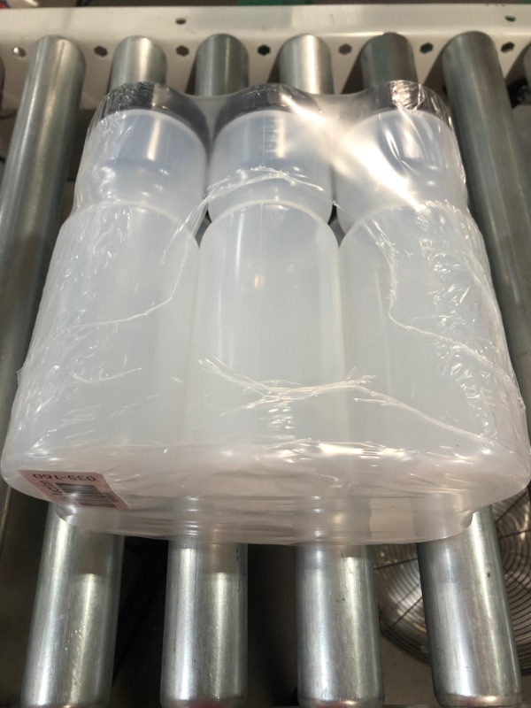 Photo 1 of 50 Strong Sports Water Bottle | 6 Pack of Reusable Squeeze Water Bottles | 22 oz. BPA-Free Plastic Bottles with Pull Top Cap | Made in USA | Top Rack Dishwasher Safe | Fits Most Bike Cages