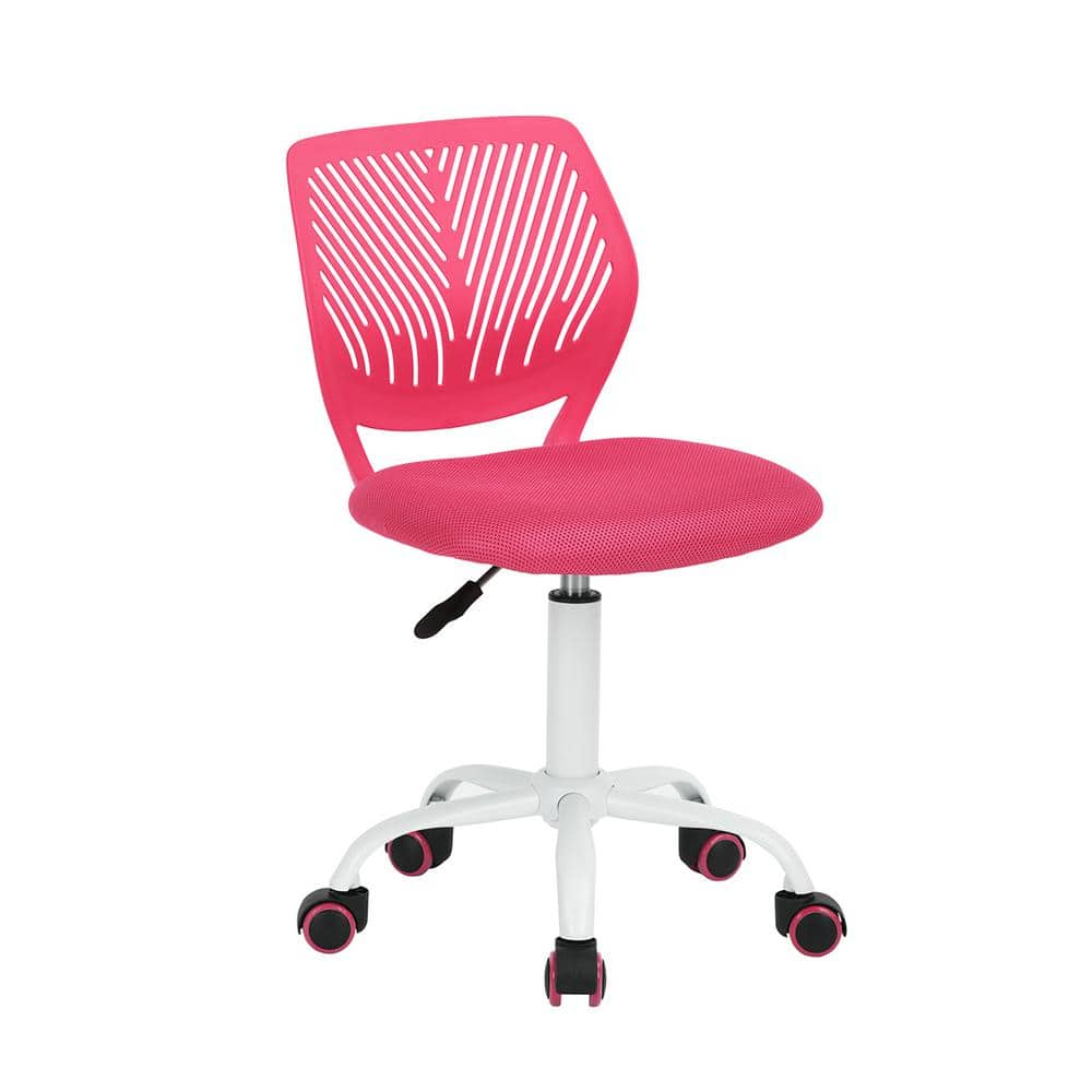 Photo 1 of FurnitureR Carnation Pink Upholstery Task Chair with Adjustable Height