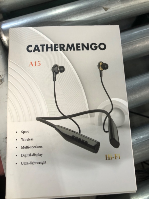 Photo 2 of CATHERMENGO Multi Speakers Wireless Bluetooth Headphones, Neckband Headset with Built-in Noise Cancelling Microphone, Hi-Fi Stereo Gaming Running Earbuds