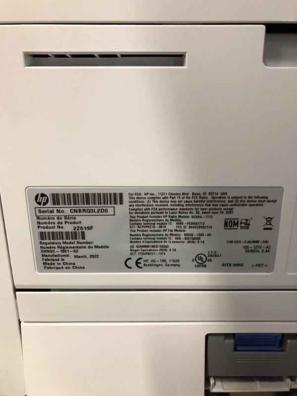 Photo 5 of **PLEASE SEE NOTES** HP Color Laserjet Pro Wireless All-in-One Laser Printer