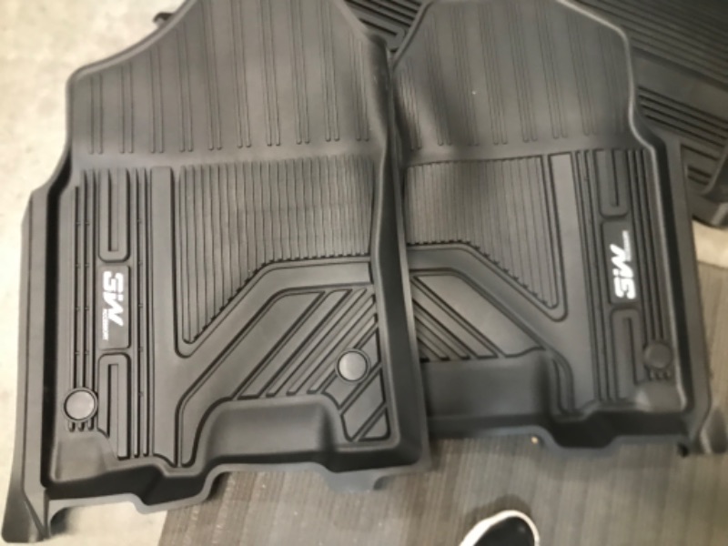 Photo 2 of 3W Floor Mats Compatible for Dodge Ram 1500 Without Storage 2019-2023 First and Second Row Full Set Car Mats Black Without Under-Seat Storage