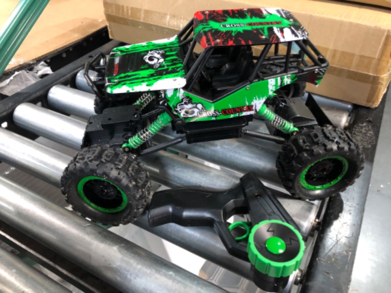 Photo 2 of DOUBLE E RC Car 1:12 Remote Control Car Monster Trucks with Head Lights 4WD Off All Terrain RC Car Rechargeable Vehicles Green