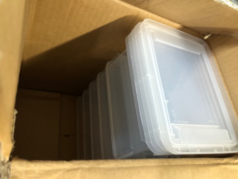 Photo 2 of *SEE NOTES** Small Plastic Storage Bins with Lids 