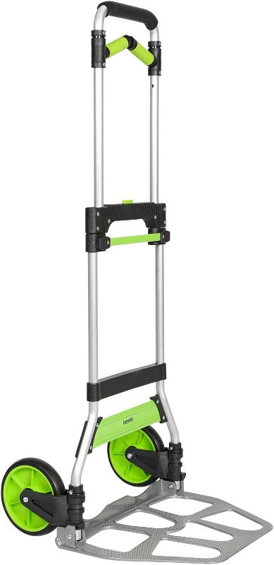Photo 1 of 
Leeyoung Folding Hand Truck and Dolly,309 lb Capacity Aluminum Portable Cart with Telescoping Handle and PP+EVA Wheels